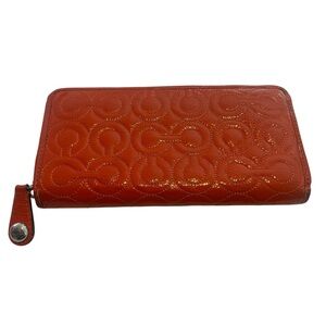 Coach Cherry Red Patent Wallet Purse Pop Art